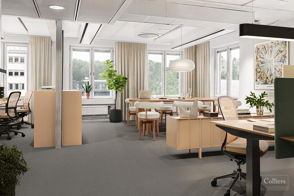 Unik kontorslokal på Alviks Torg - högt i tak och stora fina fönster mot vattnet - #3